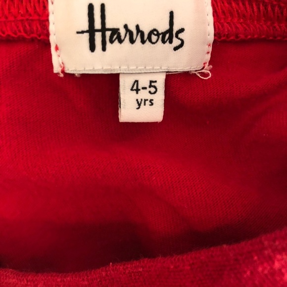 Harrods Union Jack flag red multicolor short sleeve t-shirt - Picture 2 of 3